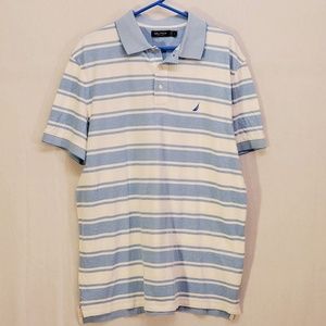 Men's NAUTICA  Striped Polo Shirt size L🔥